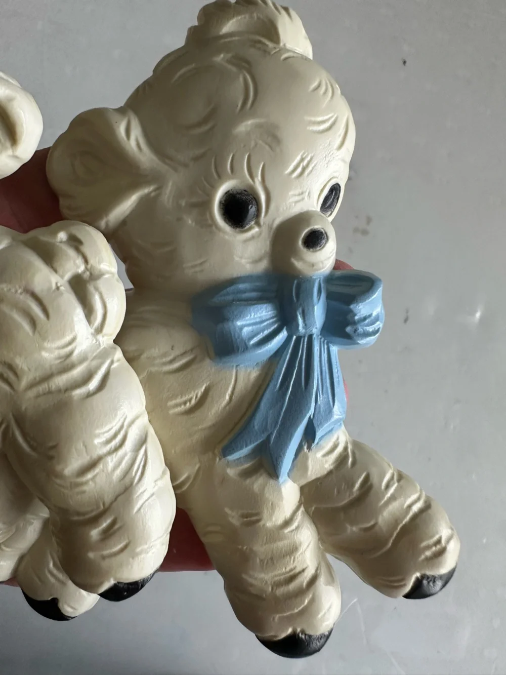 Vintage Homco Nursery Wall Decor MCM Baby Sheep Lambs bows 7607-1 7607-2 kitsch